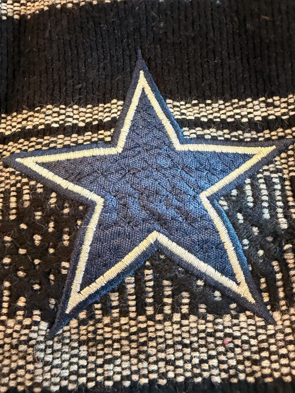 Dallas Cowboys Knit Drawstring Backpack - Navy & Gray